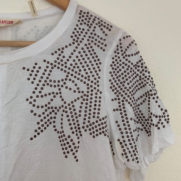 Rebecca Taylor studded T-shirt Small (but runs large and fits like a MEDIUM) - Picture 2 of 3